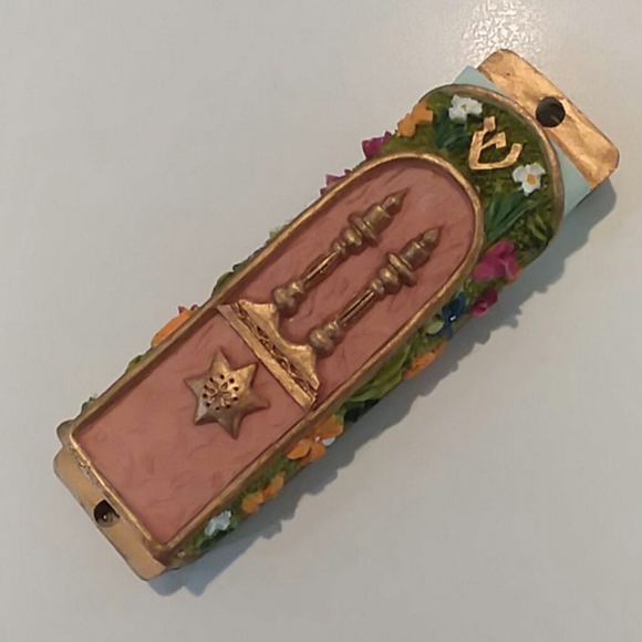 Hand Painted Mezuzah including scroll - Picture 2 of 4